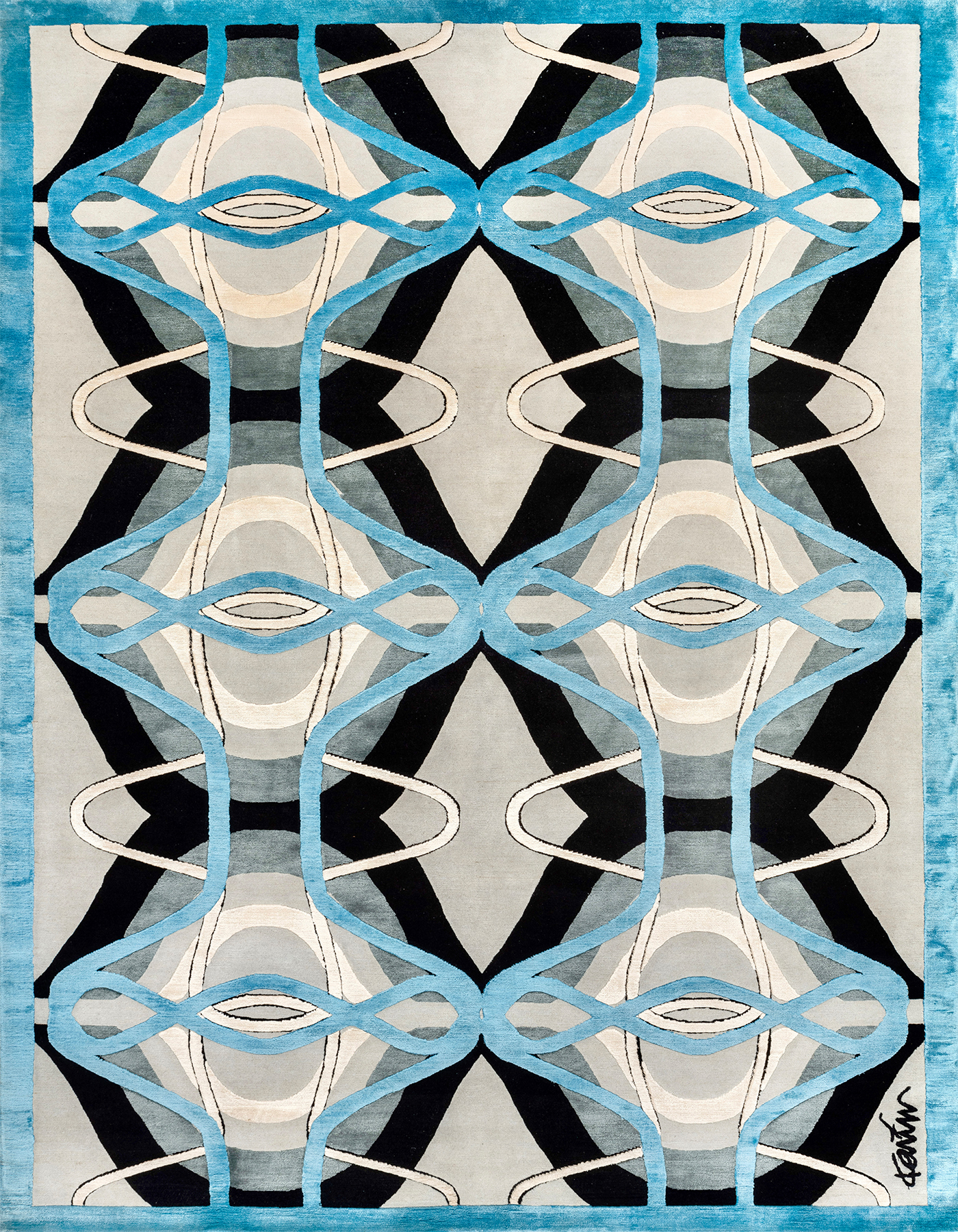 illulian-link-tappeto-300x200-cm-karim-rashid-lana-e-seta image 1