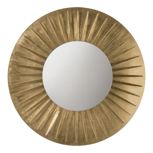 arti-mestieri-sirio-specchio-da-parete-rotondo-oro-90-cm image 1