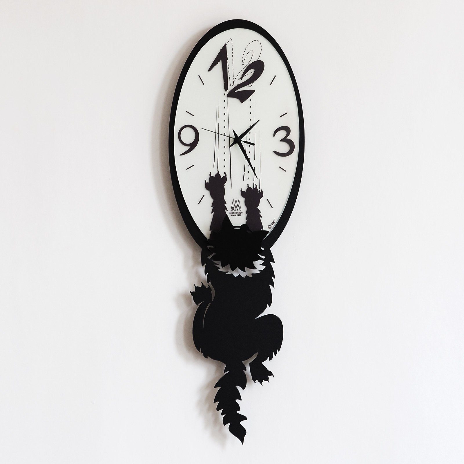 arti-mestieri-crazy-tommy-orologio-gatto-da-parete image 2