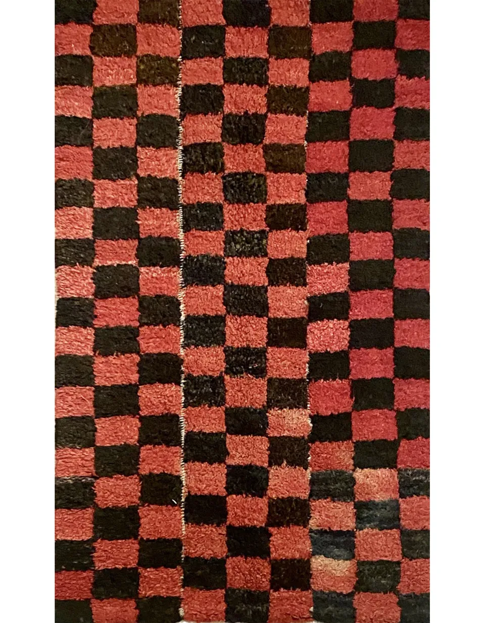 illulian-tibet-damier-b-r-tappeto-tibet-xx-secolo-135x65-cm image 1