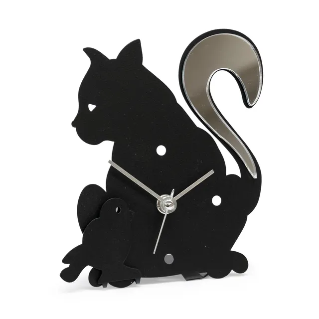 arti-mestieri-orologio-da-tavolo-kat-decorated-gatto image 1