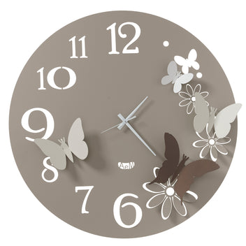 arti-mestieri-butterfly-flowers-orologio-da-parete-large-60-cm image 4