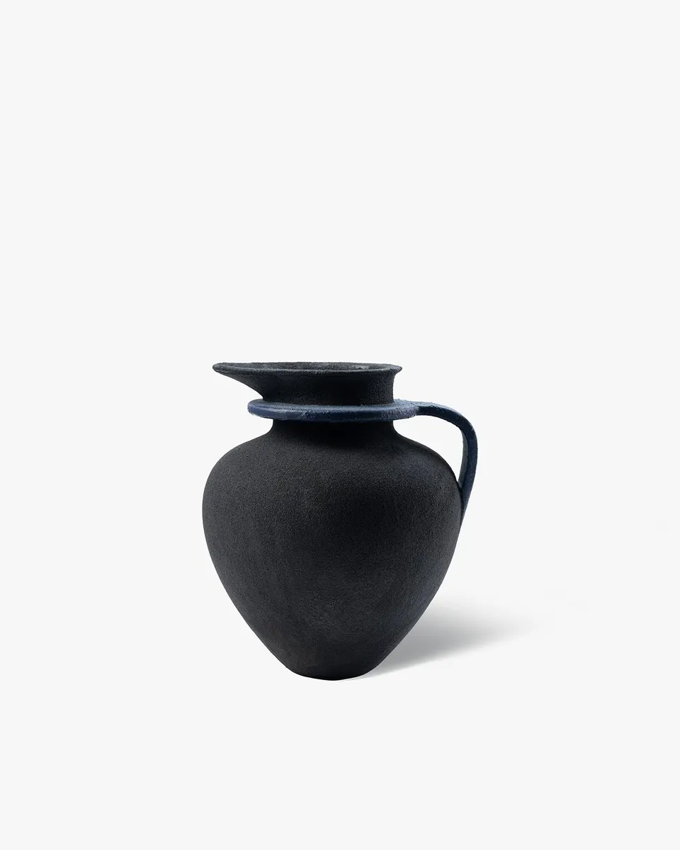 vaso-bitossi-ceramiche-rimini-blu-fatto-a-mano image 1