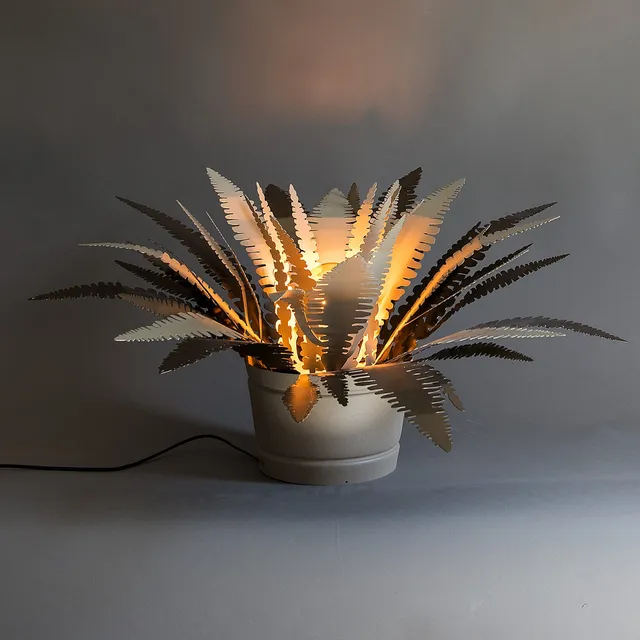 arti-mestieri-lampada-da-terra-felce-grande image 1
