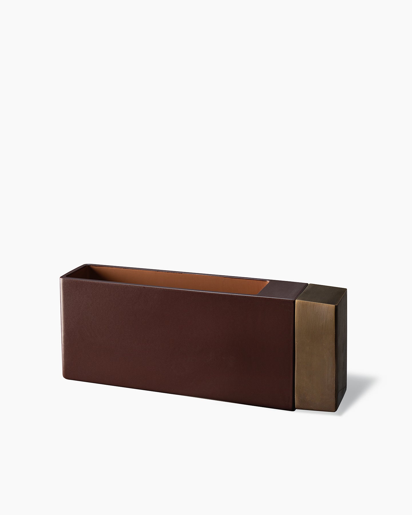 bitossi-ceramiche-vaso-equilibri-dimorestudio-bordeaux-matt-ottone image 2