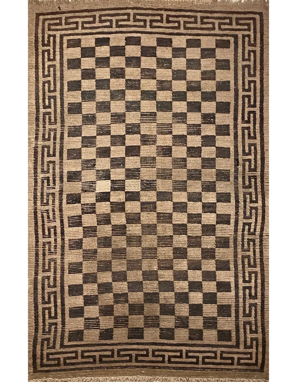 illulian-tibet-damier-b-w-tappeto-nomad-179x64-cm image 1