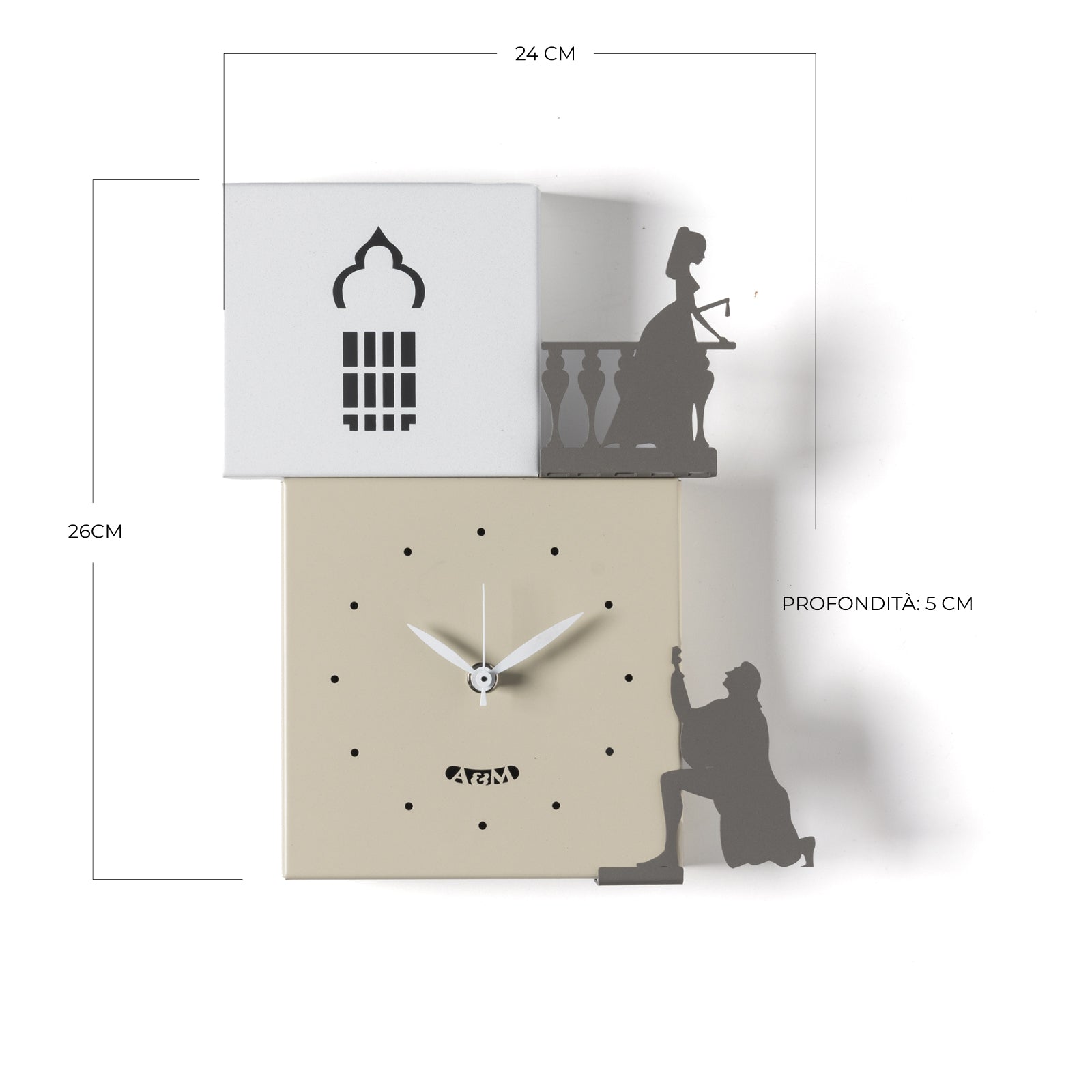arti-mestieri-amos-orologio-da-parete-romeo-e-giulietta-24x26-cm image 2