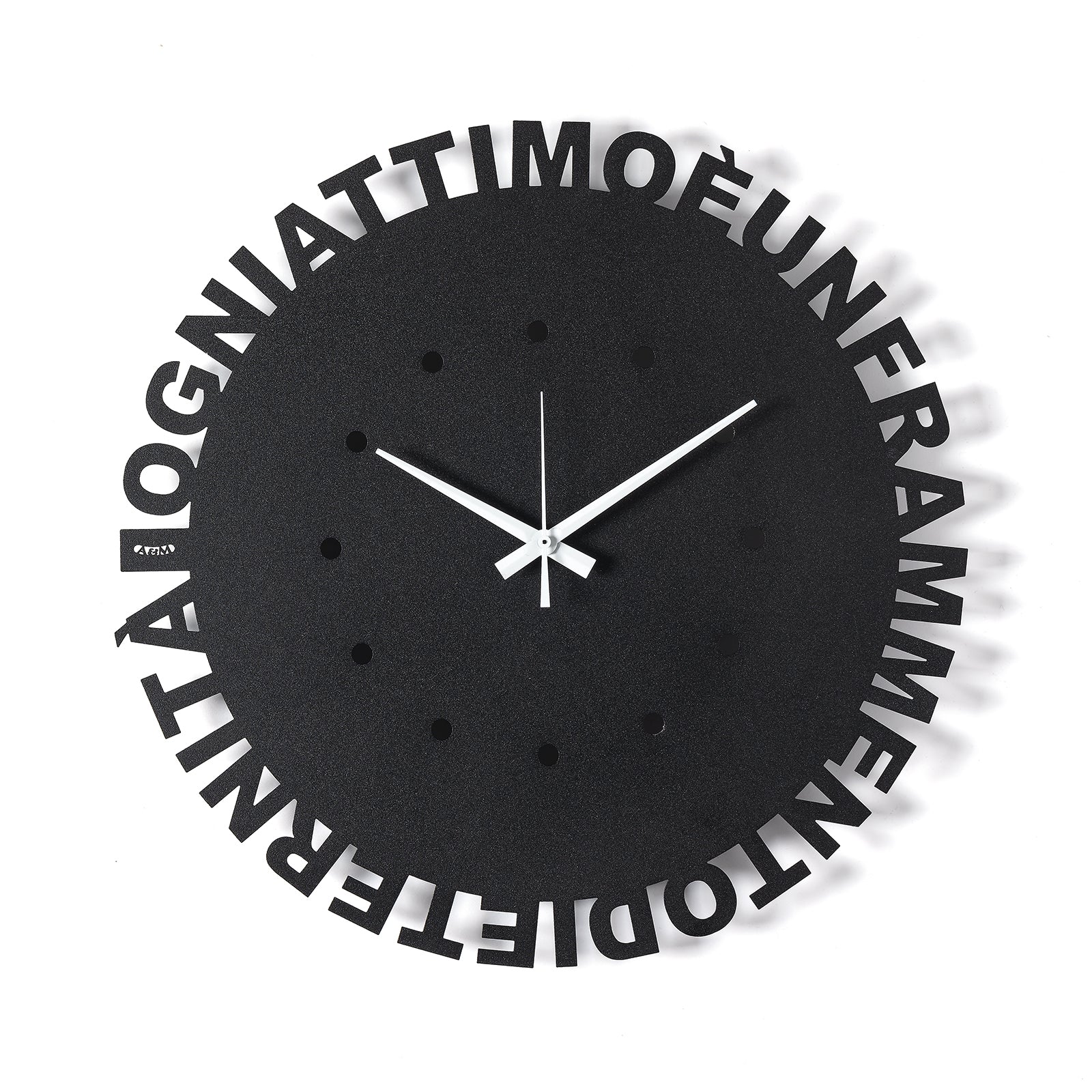 arti-mestieri-wordshow-orologio-da-parete-minimal-40-cm-con-frase image 1