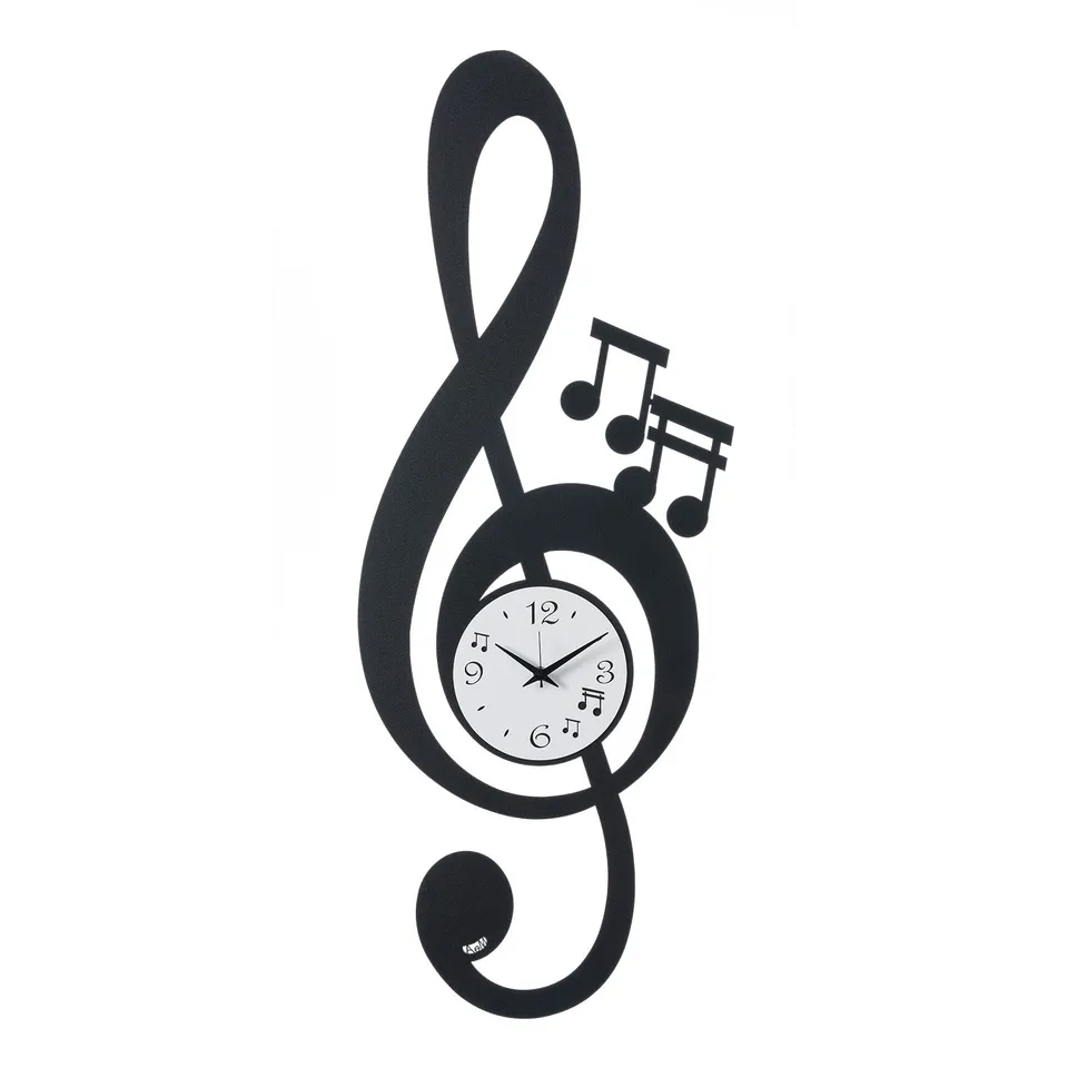 arti-mestieri-chiave-musicale-orologio-da-parete-verticale-note image 1