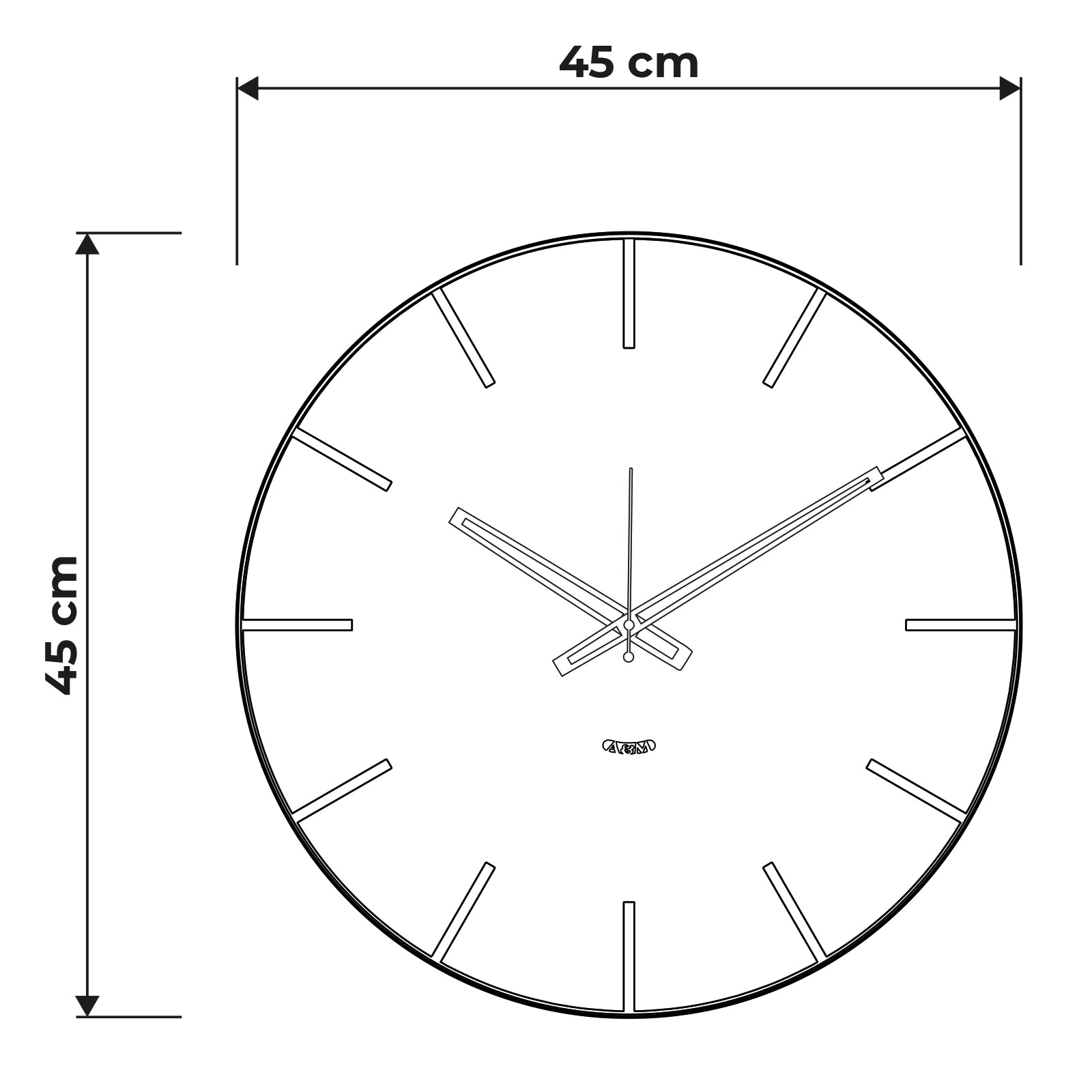 arti-mestieri-symbol-45-orologio-da-parete-moderno-in-ferro image 3
