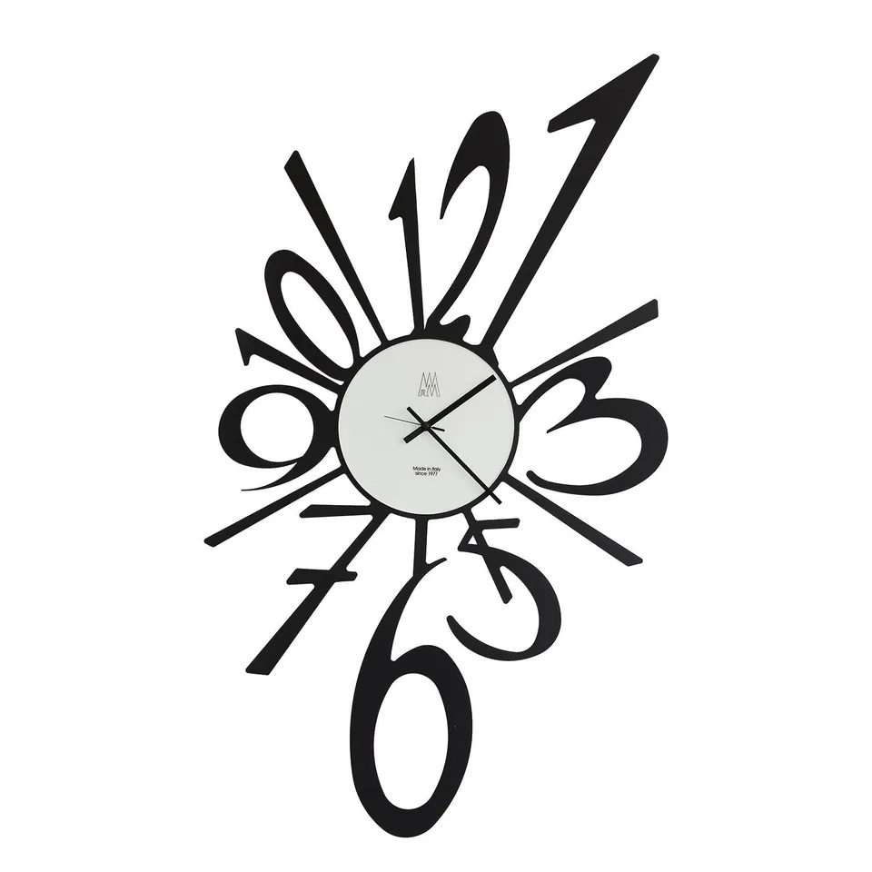 arti-mestieri-orologio-da-parete-big-bang-grande-62x110-cm-nero-in-ferro image 1