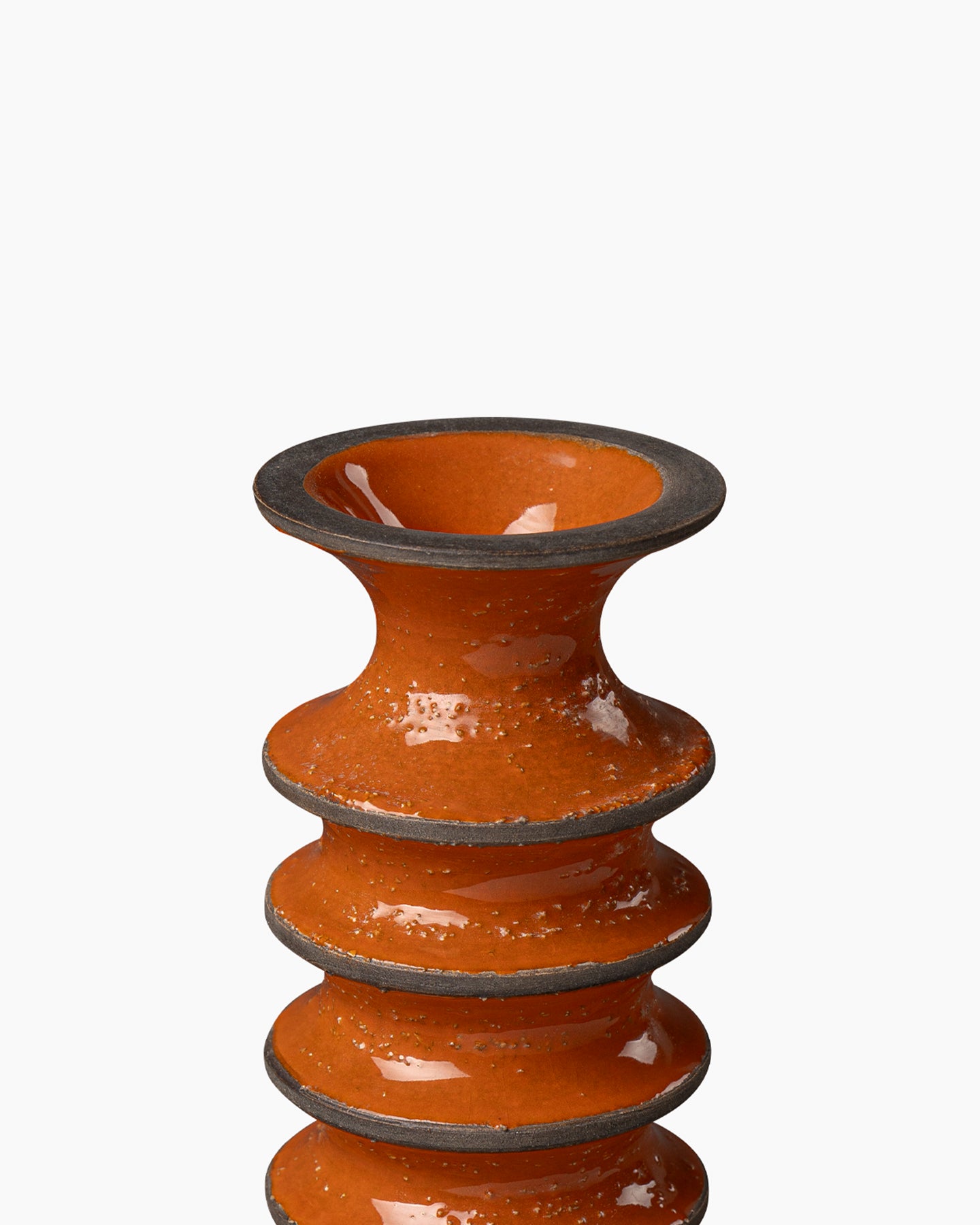 bitossi-ceramiche-vaso-revolver-christoph-radl-arancio-engobbio-marrone image 3