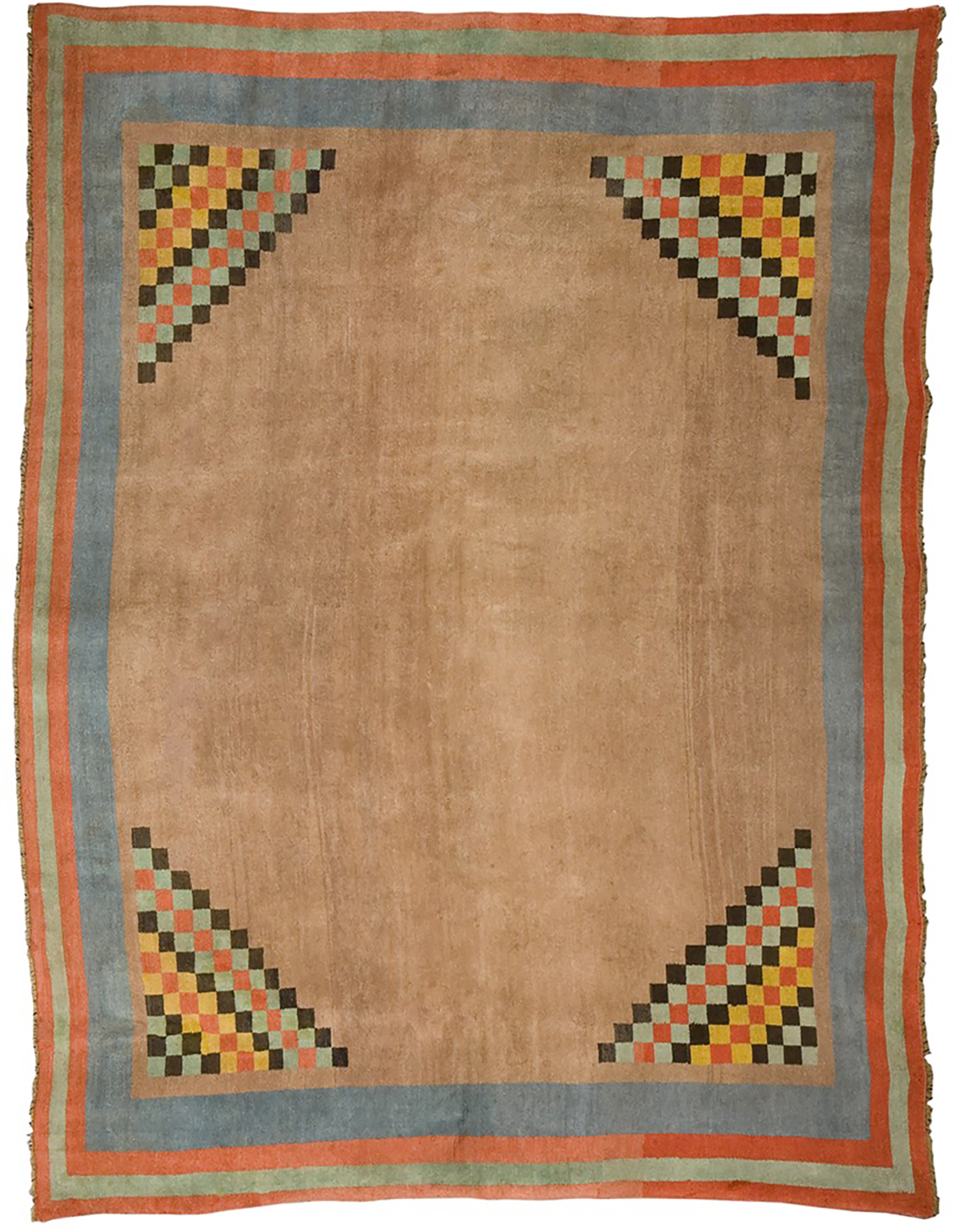 illulian-agra-deco-india-1940-tappeto-nomade-291x236-cm-in-lana image 1
