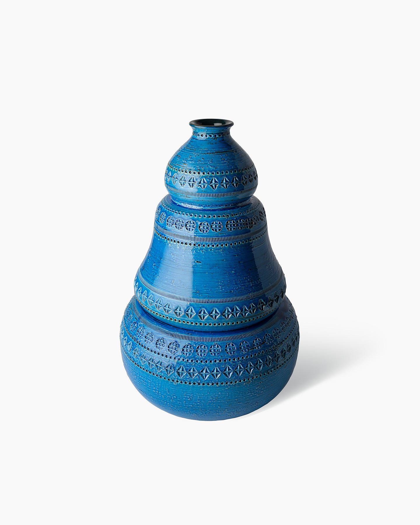 bitossi-ceramiche-vaso-onda-aldo-londi-2-elementi-rimini-blu image 2