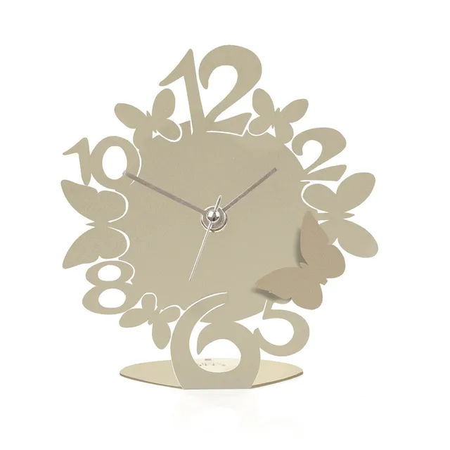 arti-mestieri-sciame-farfalla-bomboniera-orologio-da-tavolo-14x15-cm image 1