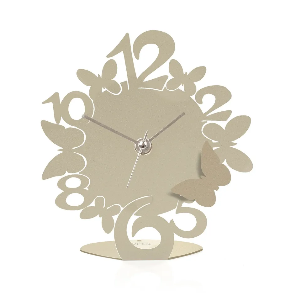 arti-mestieri-sciame-farfalla-bomboniera-orologio-da-tavolo-14x15-cm image 1