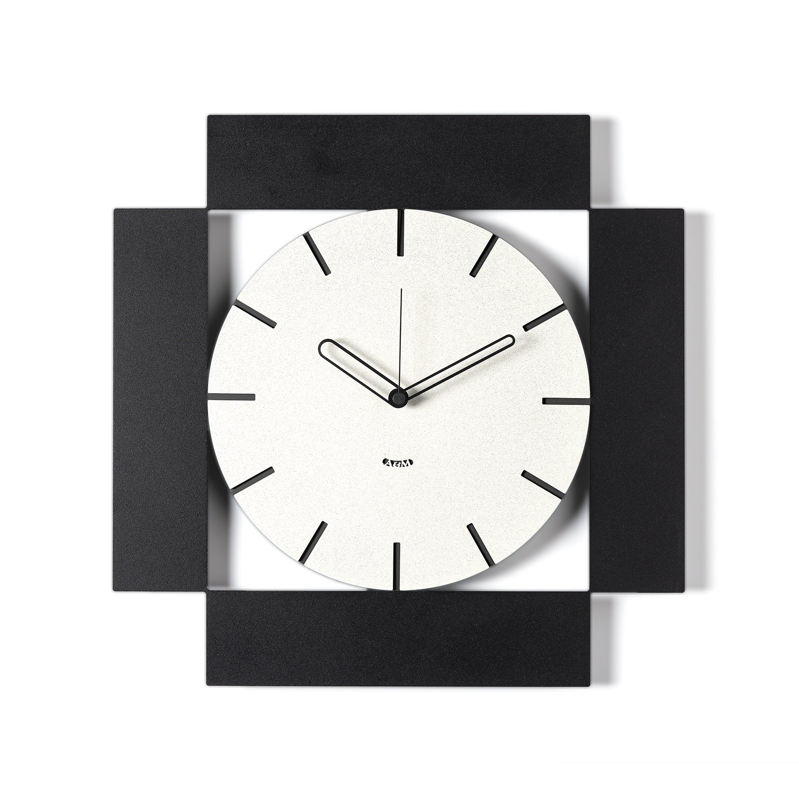 arti-mestieri-radical-orologio-50x50-cm-nero-bianco-marmo image 1