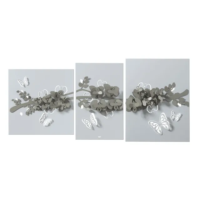 arti-mestieri-ramo-fiorito-pannello-decorativo-120x54-cm image 1