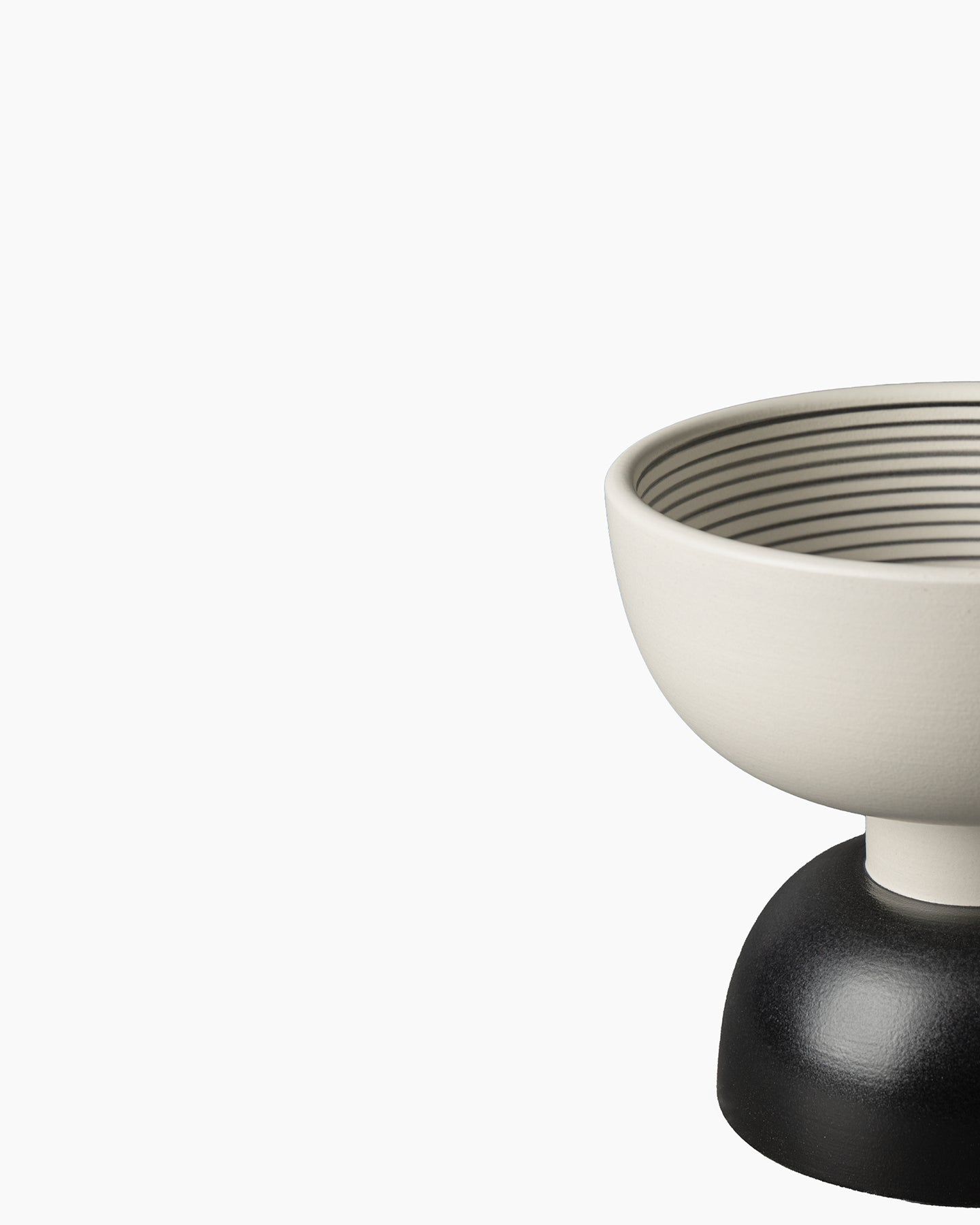 bitossi-ceramiche-alzata-coppa-bianco-nero-ettore-sottsass-1958 image 3