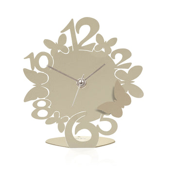 arti-mestieri-bomboniera-orologio-sciame-di-farfalle-14x15-cm-bianco-sabbia image 2