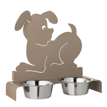 arti-mestieri-porta-ciotole-cane-rialzato-40x17x38-cm-in-ferro-beige-nero image 2