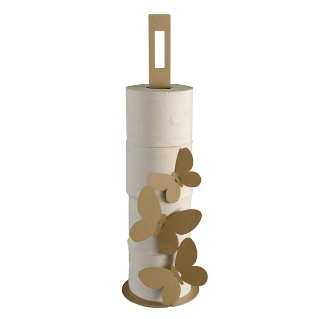 arti-mestieri-farfalle-porta-carta-igienica-da-terra-in-ferro image 1
