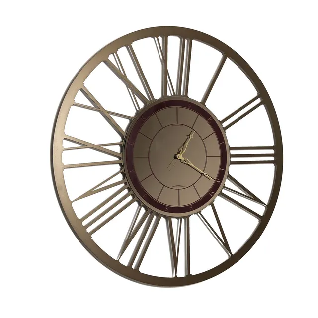 arti-mestieri-big-lux-orologio-da-parete-in-ferro-90-cm-nero-bronzo image 1