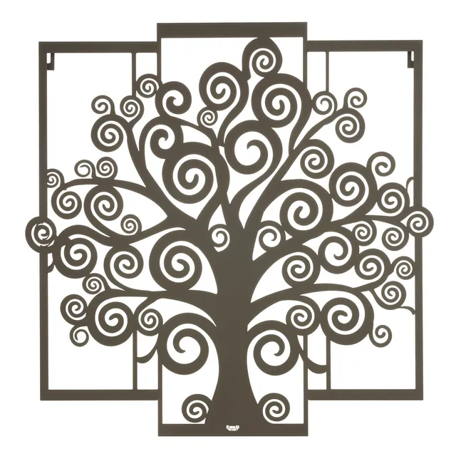 arti-mestieri-albero-della-vita-pannello-decorativo-quadrato-90x90-cm image 1