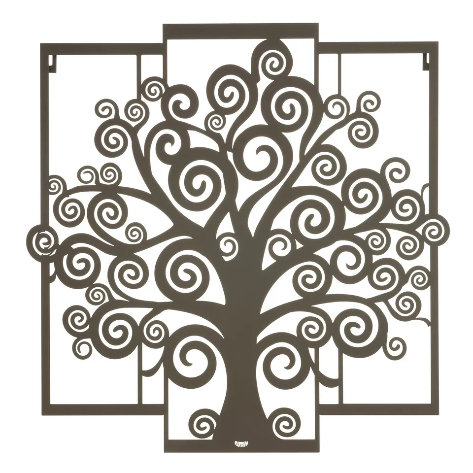 arti-mestieri-albero-della-vita-pannello-decorativo-quadrato-90x90-cm image 1