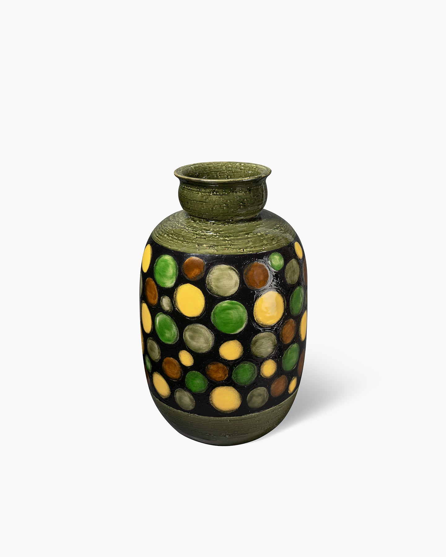 bitossi-ceramiche-vaso-aldo-londi-1963-cerchi-colorati-199-pezzi image 2
