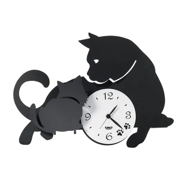 arti-mestieri-mamma-gatta-orologio-di-design-da-parete image 1