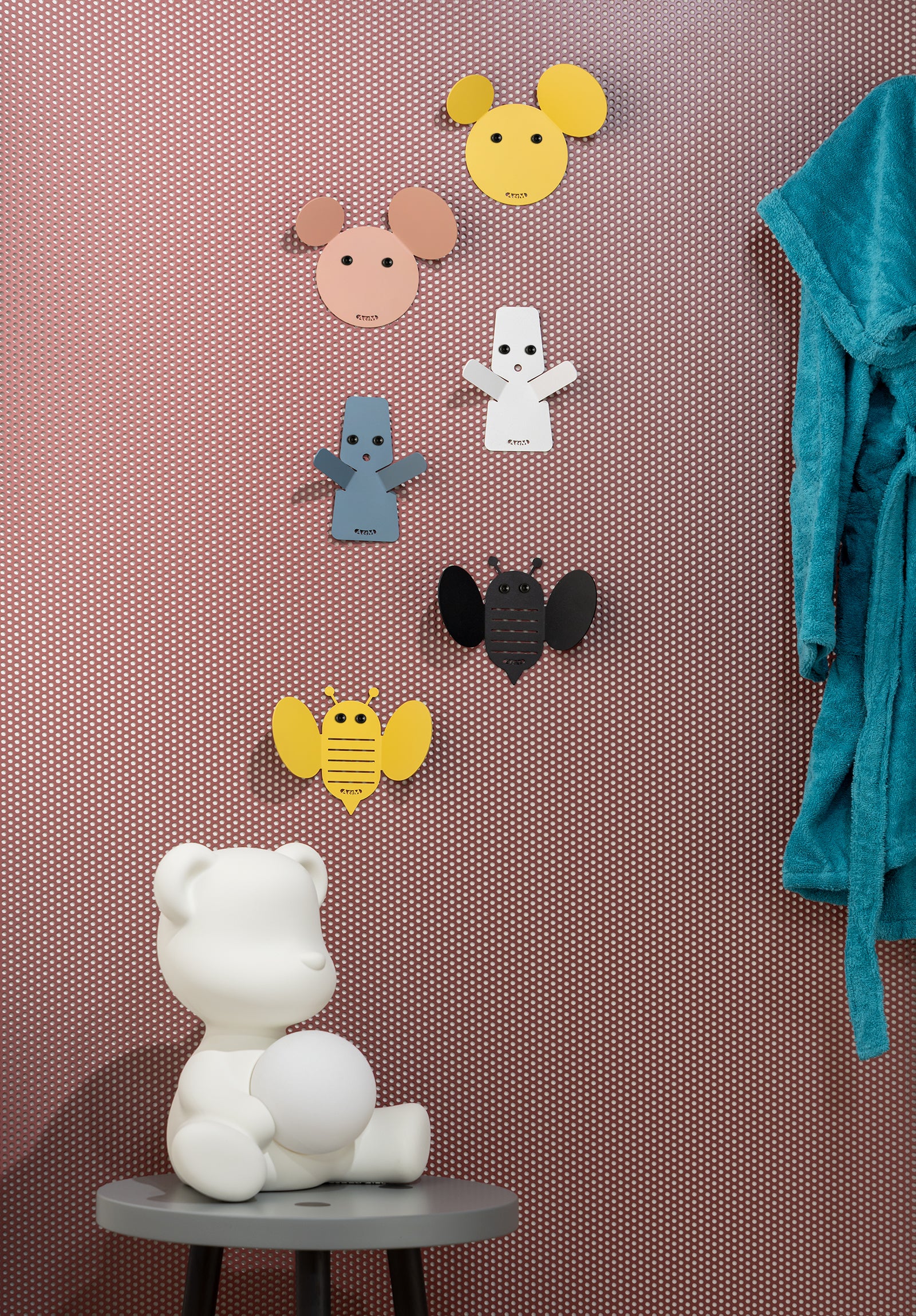 arti-mestieri-bee-set-2-ganci-appendiabiti-in-ferro image 2