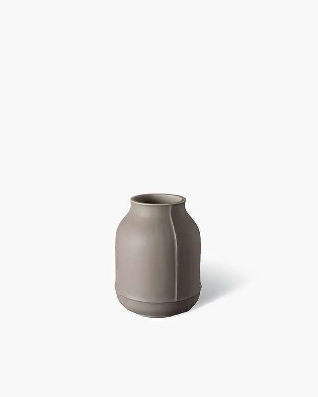 bitossi-ceramiche-vaso-barrel-small-seams-benjamin-hubert-grigio image 1