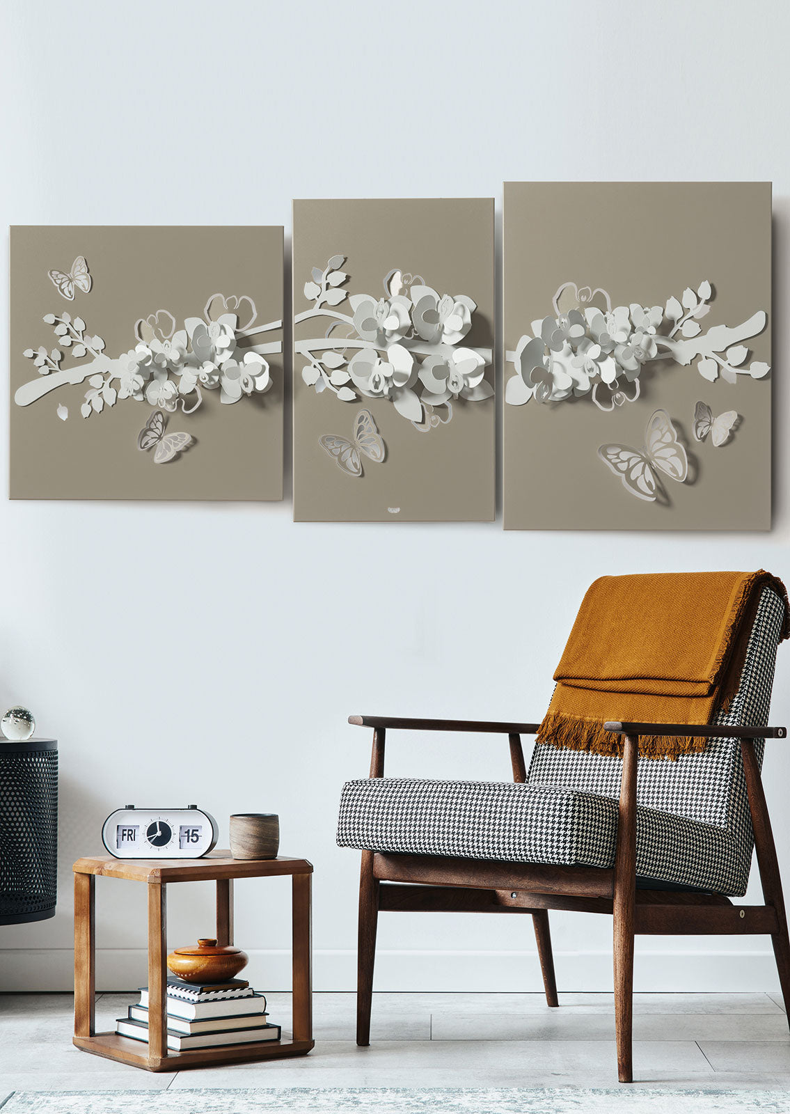arti-mestieri-ramo-fiorito-pannello-decorativo-120x54-cm-3-pezzi image 2