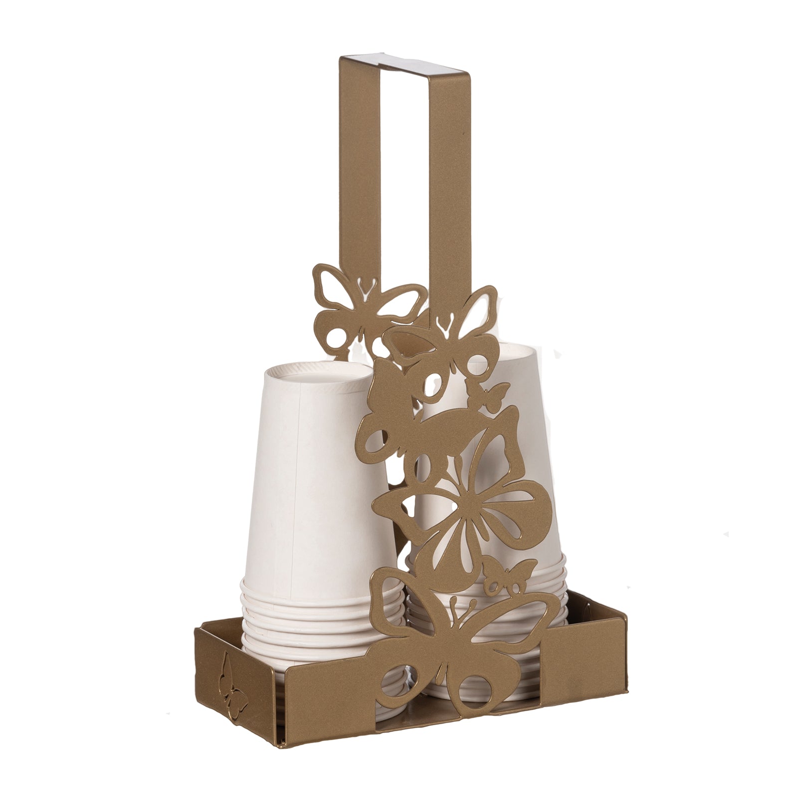 arti-mestieri-farfalloso-porta-bicchieri-oro-laccato image 1