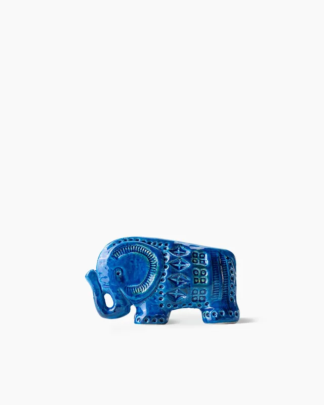 bitossi-ceramiche-figura-elefante-rimini-blu-aldo-londi image 1