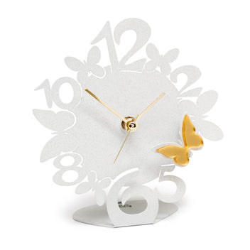 arti-mestieri-bomboniera-orologio-sciame-di-farfalle-decorato-14x15-cm image 3