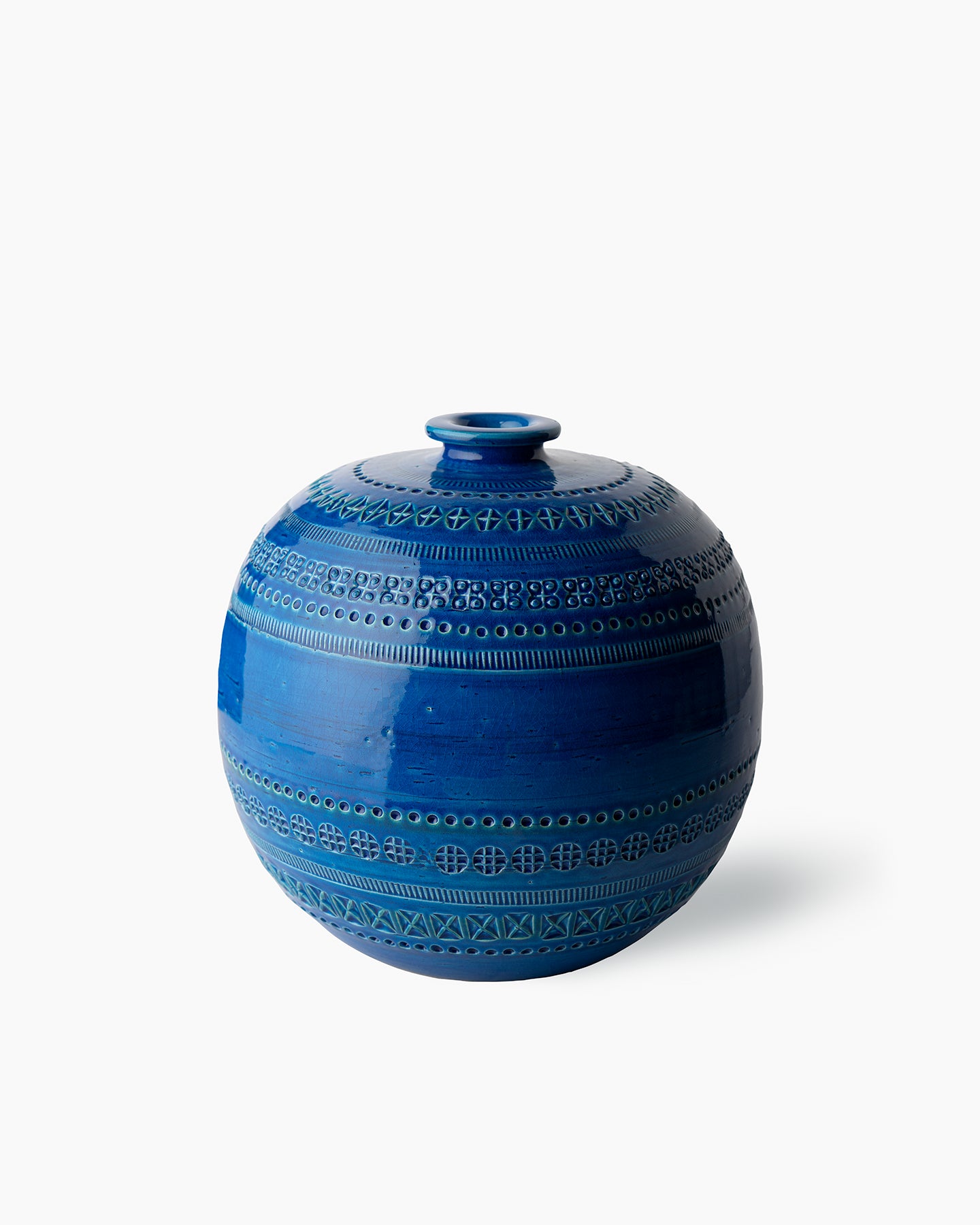 bitossi-ceramiche-vaso-sferico-rimini-blu-aldo-londi-azzurro image 2