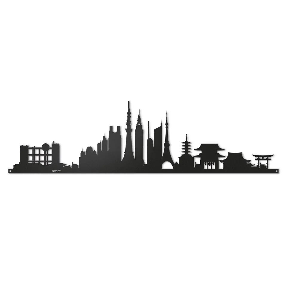 arti-mestieri-tokyo-skyline-100-pannello-decorativo-in-ferro image 1