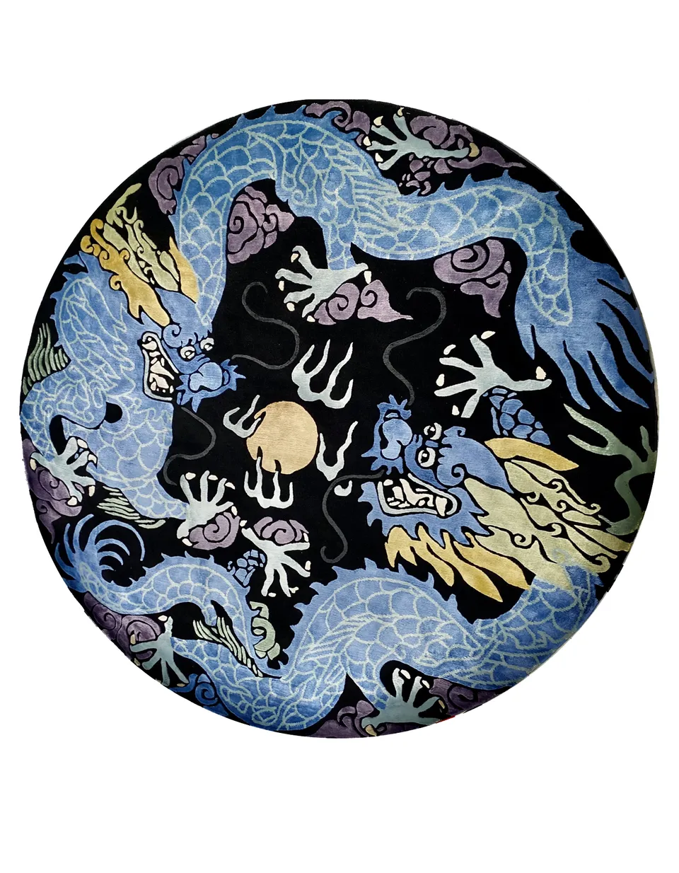 illulian-dragons-tappeto-design-252x252-cm-lana-e-seta image 1