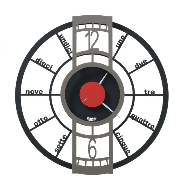 arti-mestieri-push-the-button-orologio-da-parete-51-cm image 1
