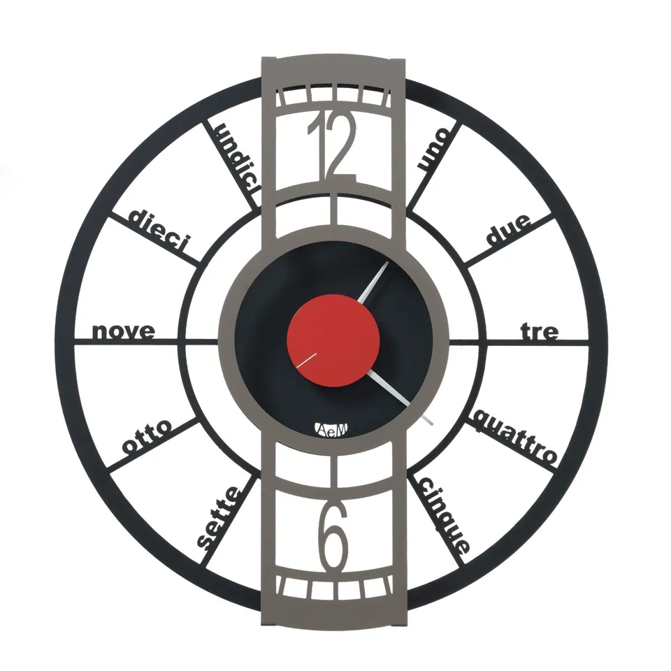 arti-mestieri-push-the-button-orologio-da-parete-51-cm image 1