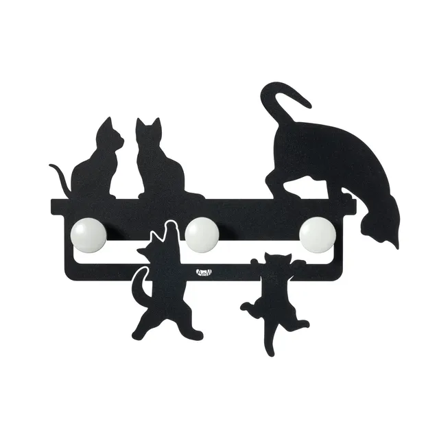 arti-mestieri-cattitude-small-appendiabiti-da-parete-gatto image 1