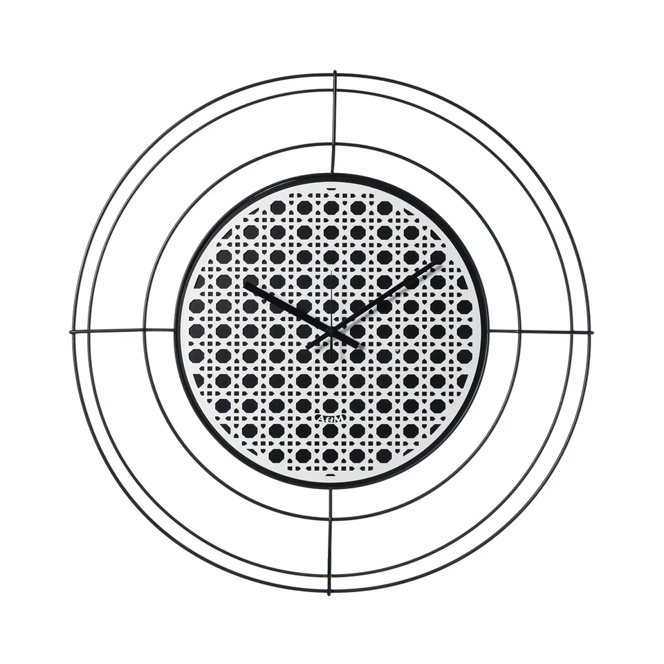 arti-mestieri-nudo-piccolo-vienna-orologio-parete-50-cm-nero-bianco image 1