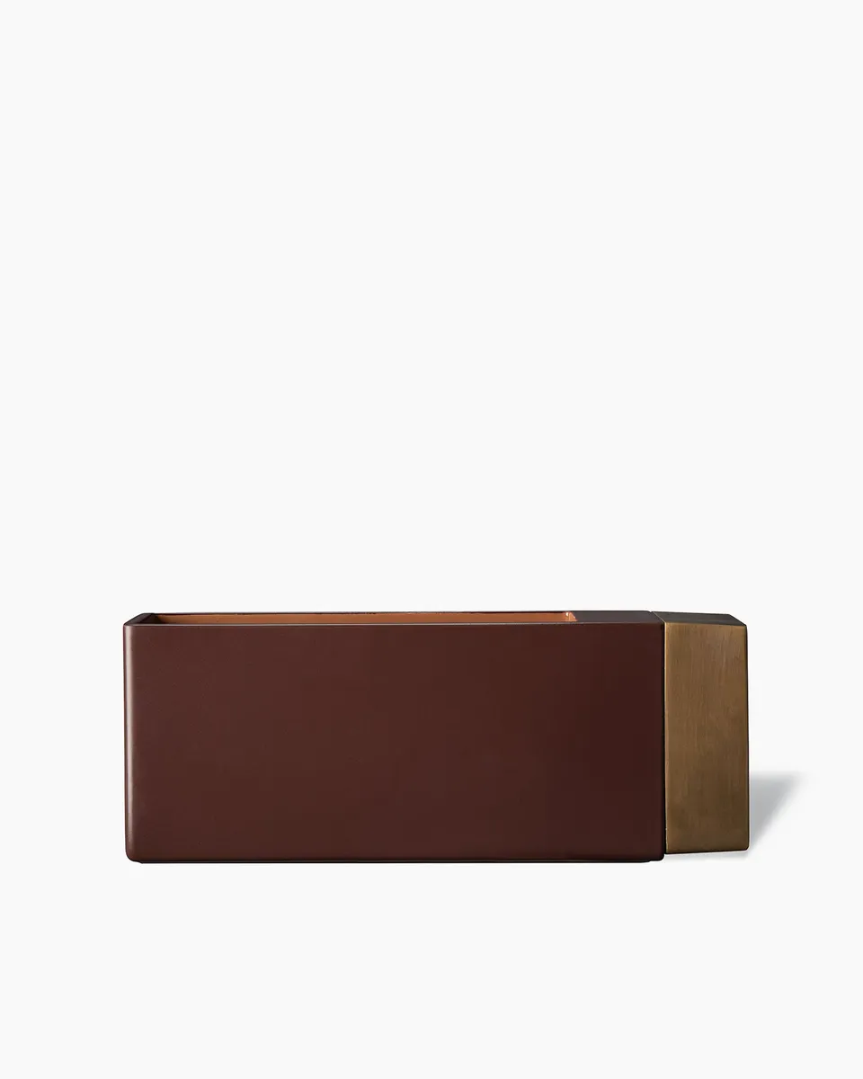 bitossi-ceramiche-vaso-equilibri-dimorestudio-bordeaux-matt-ottone image 1