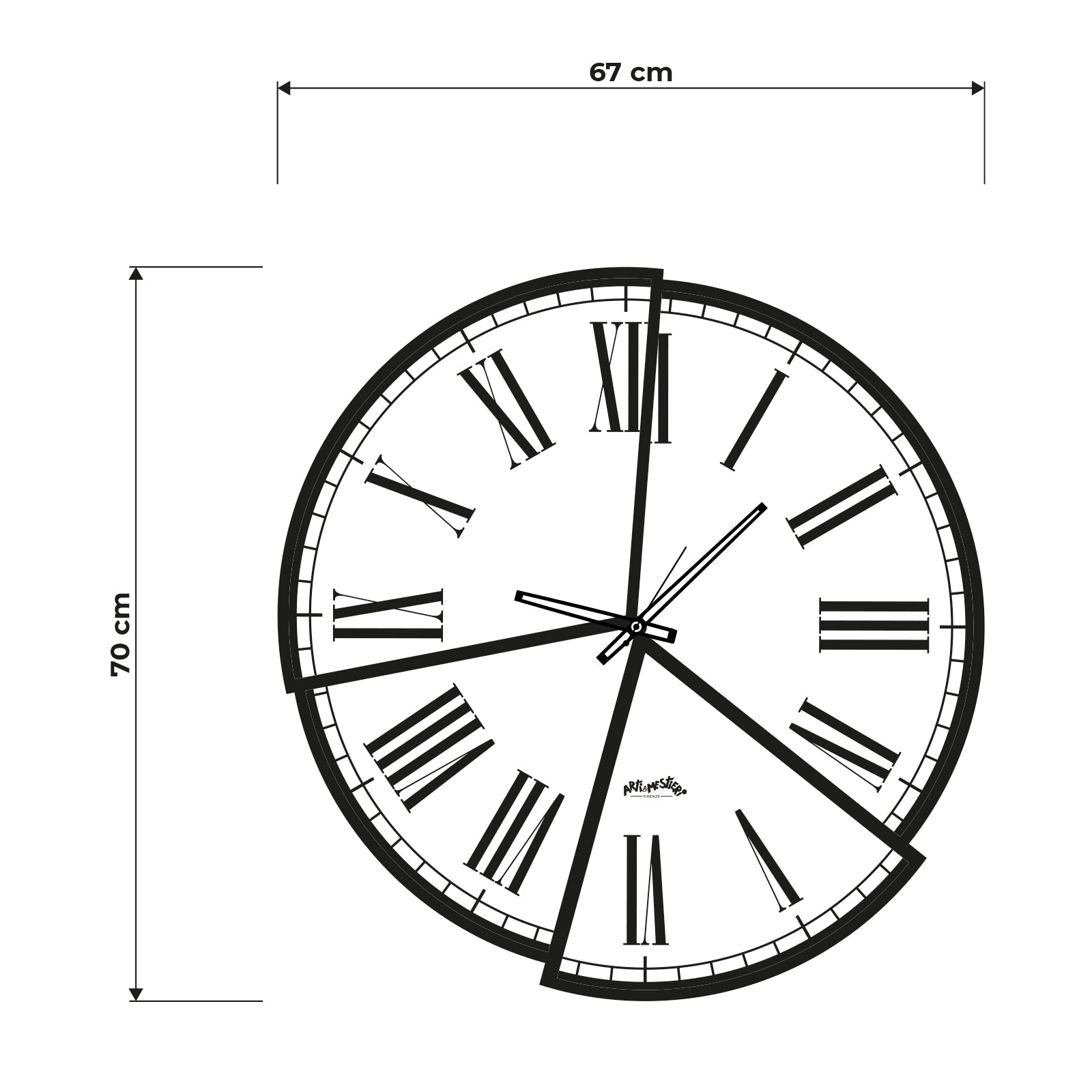 arti-mestieri-kintsugi-orologio-da-parete-in-vetro-specchiato image 4