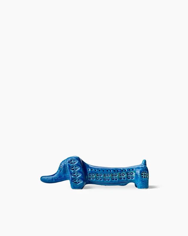 bitossi-ceramiche-figura-bassotto-rimini-blu-aldo-londi image 1