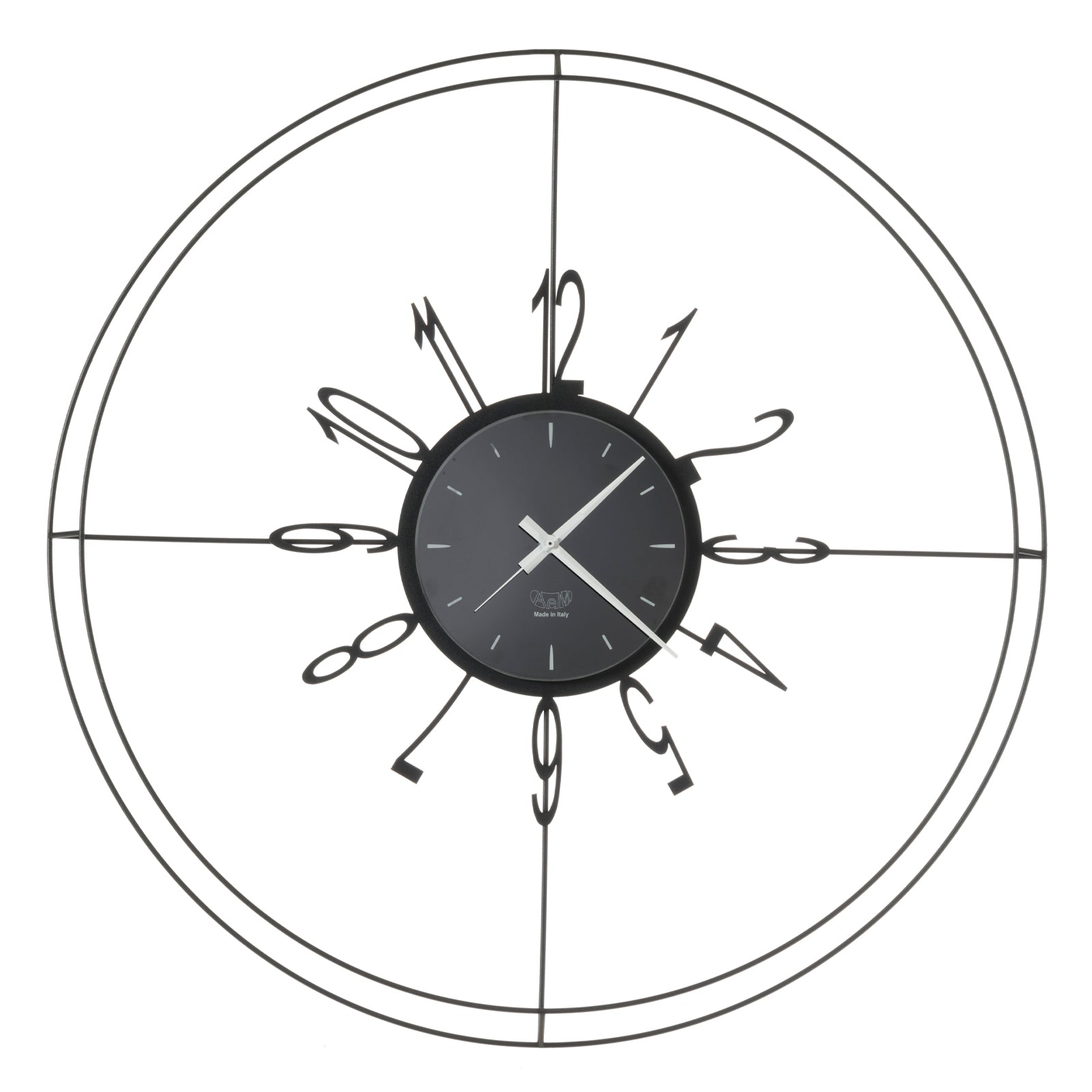 arti-mestieri-voyager-orologio-da-parete-70-cm-nero image 1