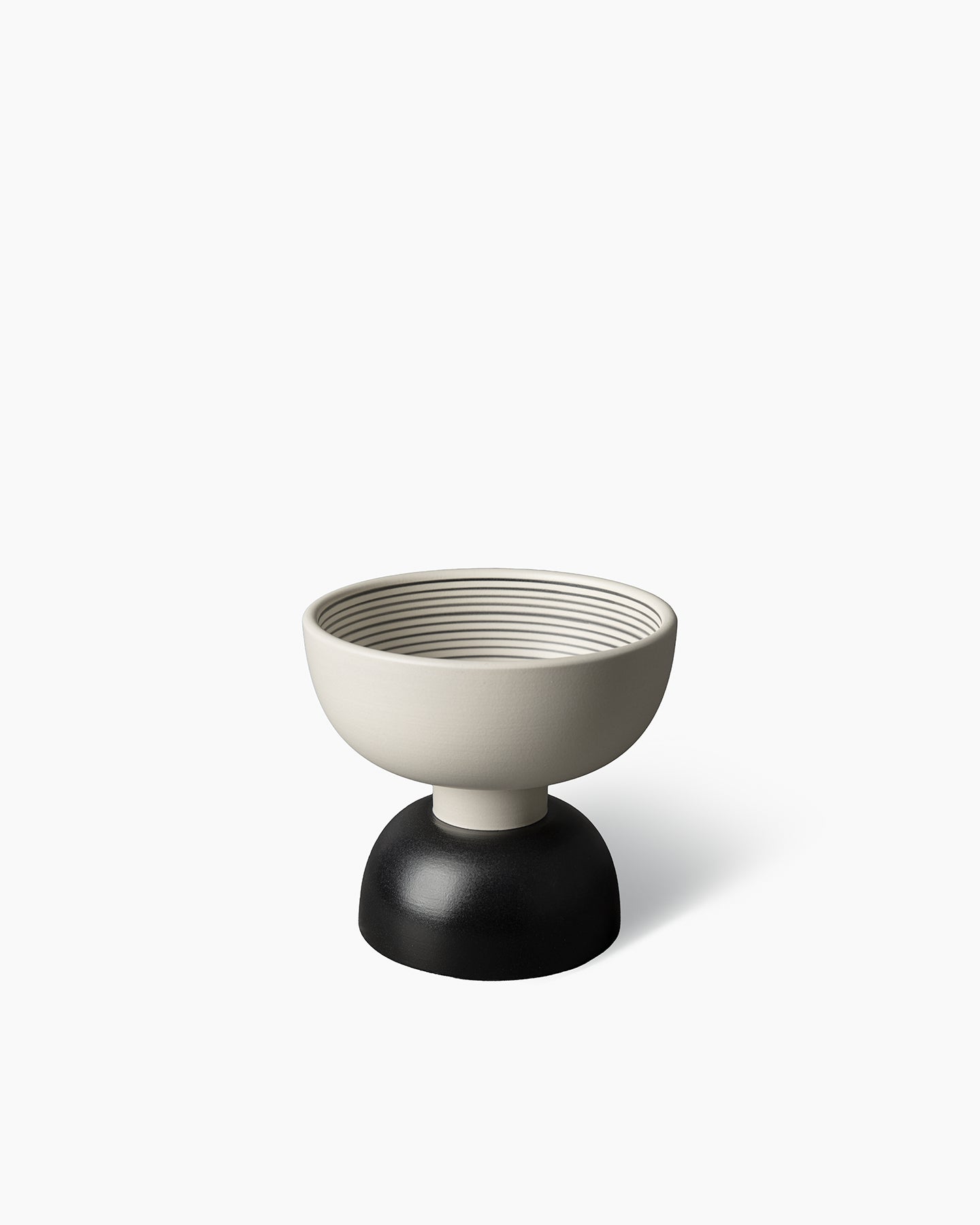 bitossi-ceramiche-alzata-coppa-bianco-nero-ettore-sottsass-1958 image 2
