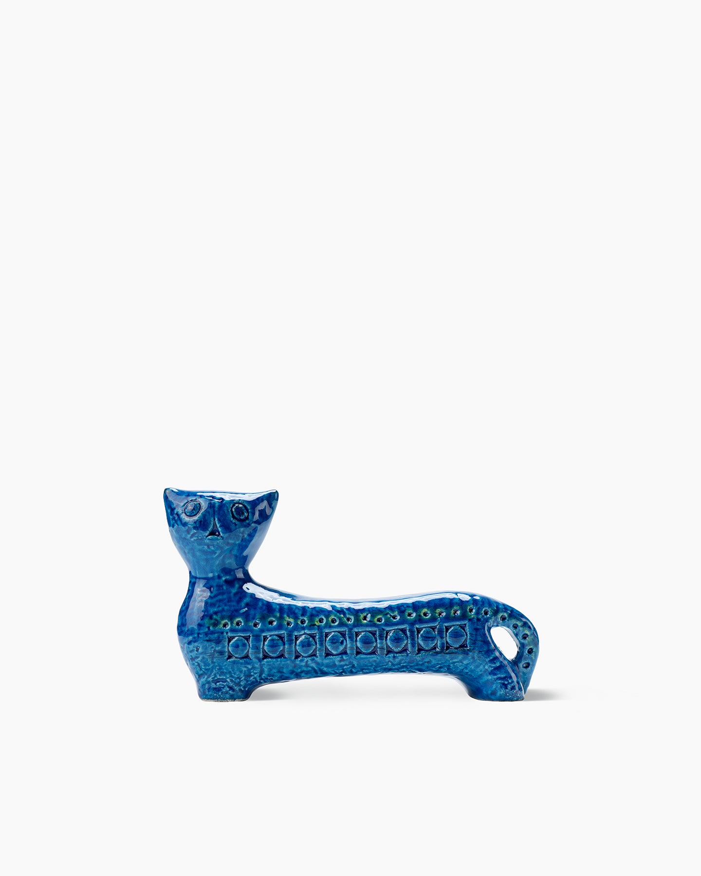 bitossi-ceramiche-figura-gatto-lungo-rimini-blu-aldo-londi image 1